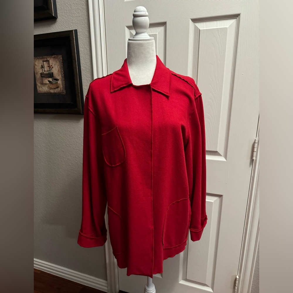 Coldwater Creek Blazer Boiled Wool Blend SzL